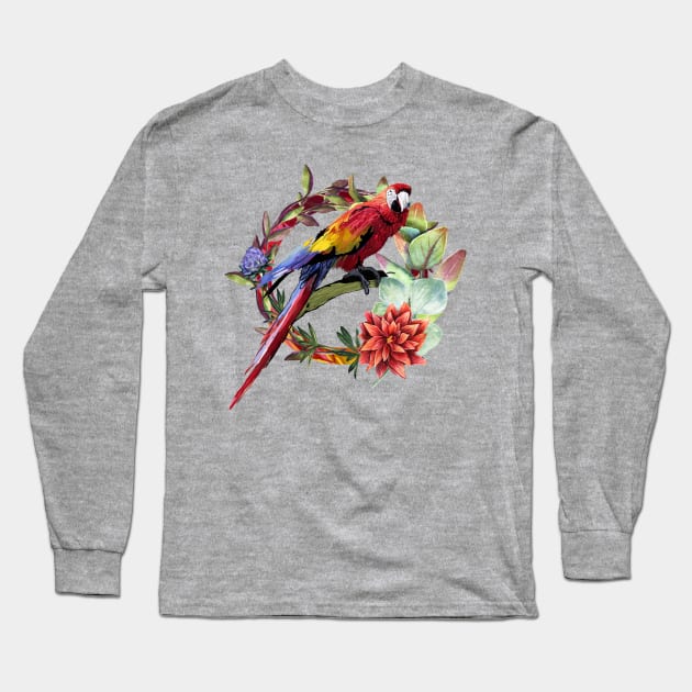 Macaw from Colombia Long Sleeve T-Shirt by naj